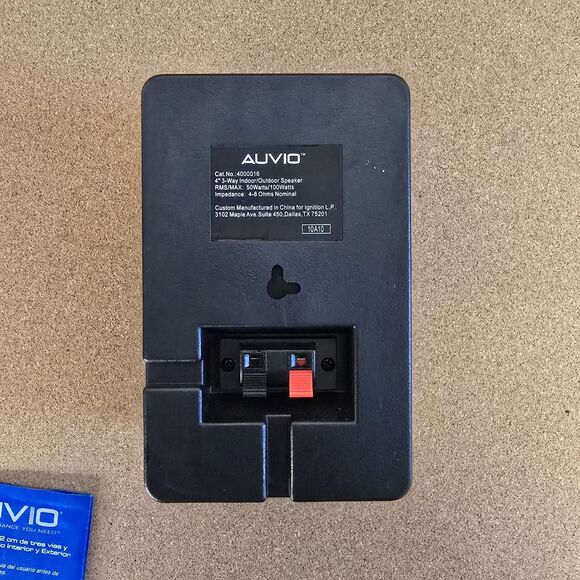 AUVIO 100W x 2 4” 3-Way Indoor/Outdoor Speakers One Pair 4000016 Water Resistant - Picture 7 of 15